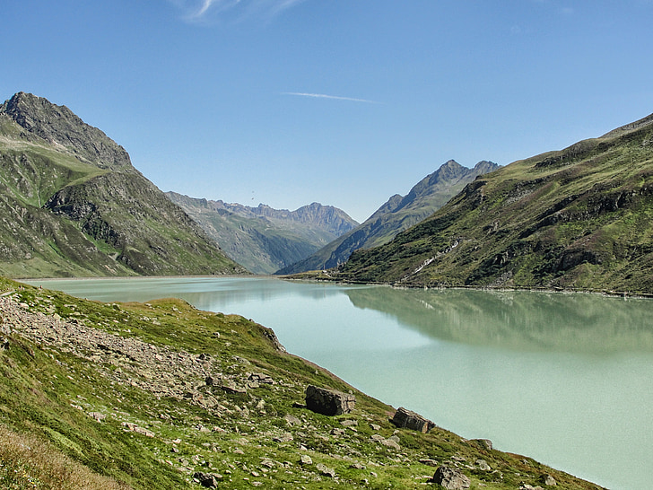 Austria, montañas, Valle, Lago, Río, agua, reflexiones