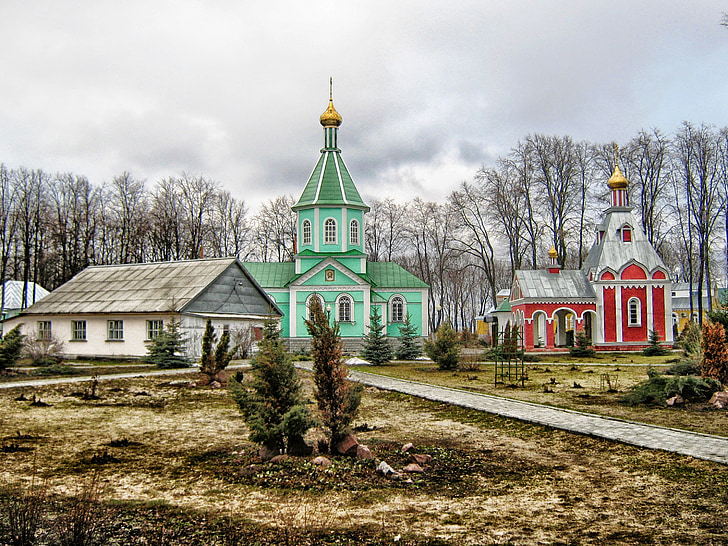 Voronezh, Ryssland, kloster, byggnader, kyrkan, religion, tro
