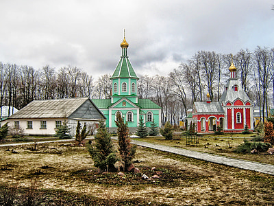 Voronezh, Rússia, Mosteiro, edifícios, Igreja, religião, fé