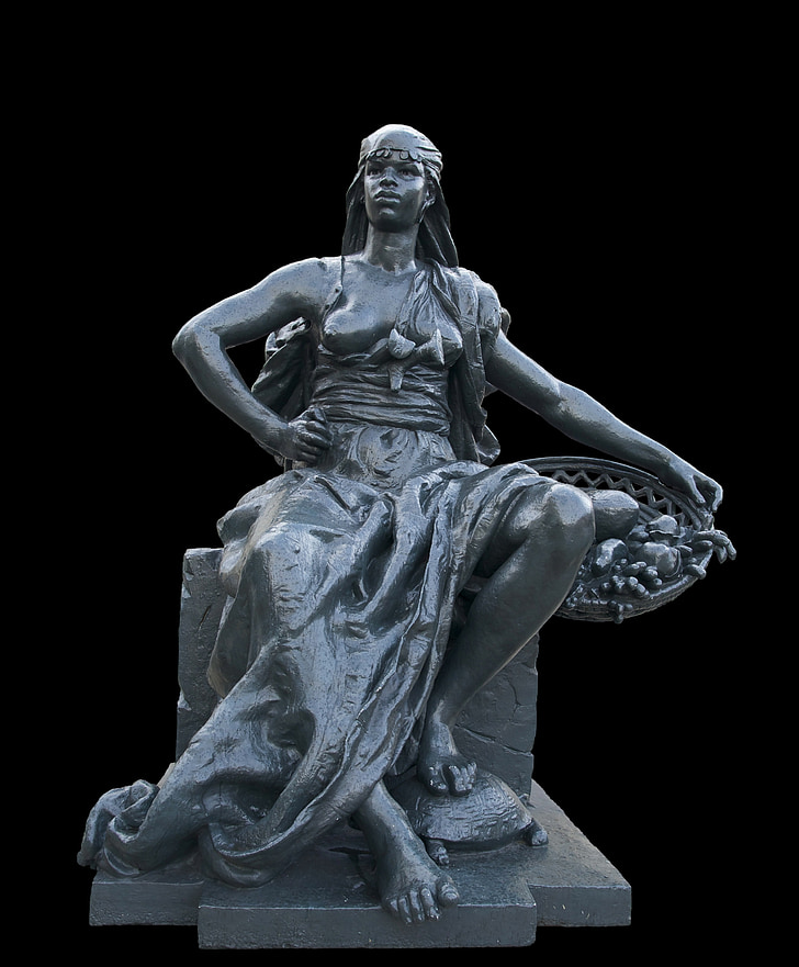 África, Eugène delaplanche, Museu d'Orsay, França, escultura, fêmea, Figura