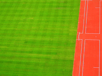 šport, hitenja, stadion, Atletika, pogled iz zraka, rdeča, vzorec