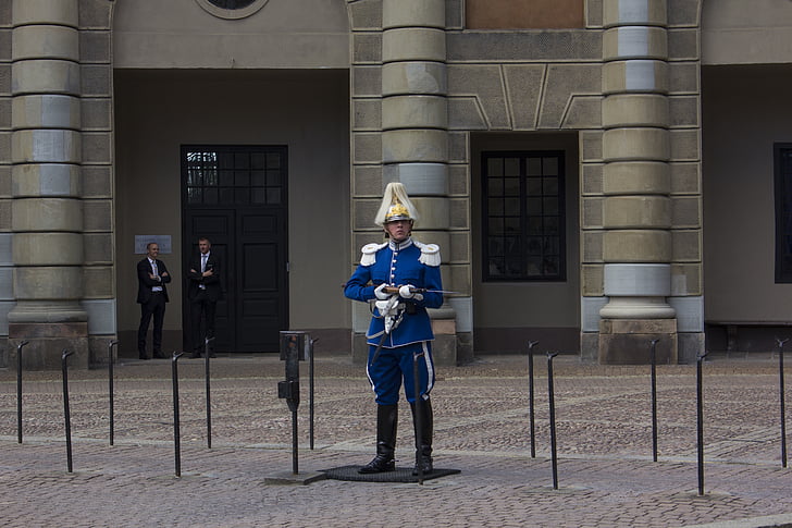 Estocolmo, cambio de guardia, Castillo, Suecia