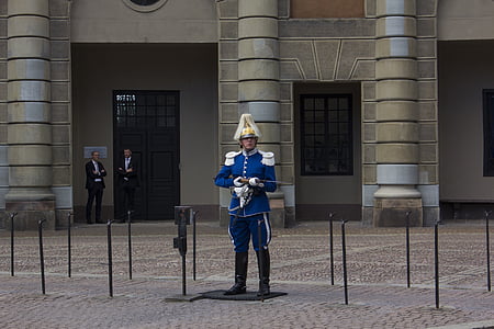Estocolmo, troca da guarda, Castelo, Suécia