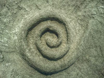 spiral, sand, grå, natur, bakgrunner, abstrakt, Nærbilde