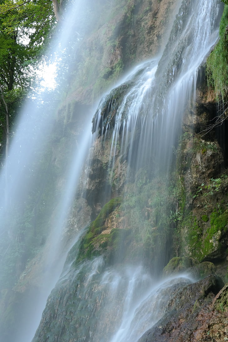 cascada, cascada d'Urach, exposició prolongada, vel d'aigua, l'aigua, Swabian alb, Urach