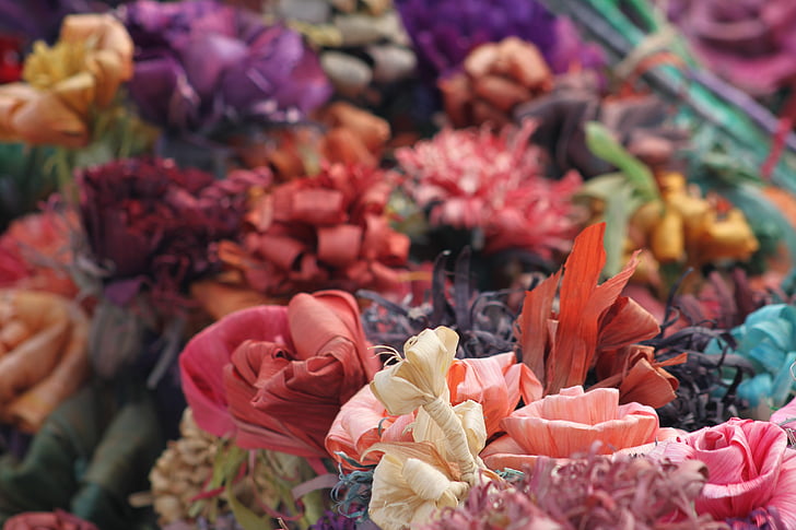 flori, hârtie, culoare, colorat, buchet de flori, flori de vara, floare