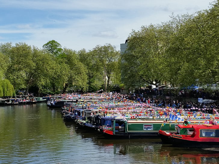 båtar, Canal, resor, floden, London