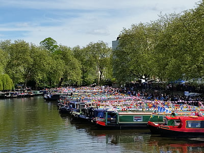 båtar, Canal, resor, floden, London