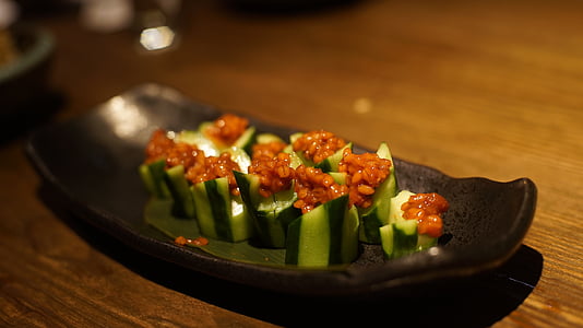 japan cuisine, cucumber, kaiseki