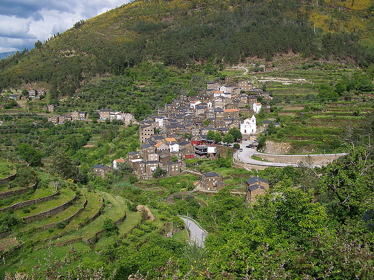 Portugal, Piodao, aldea, terrazas, Lane, fachadas