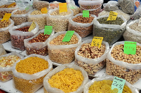 nut, nuts, pasta, food, market, vermicelli, product