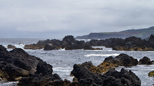 Cookies, Açores, Mar, roches, pierres, mar de Beira, été