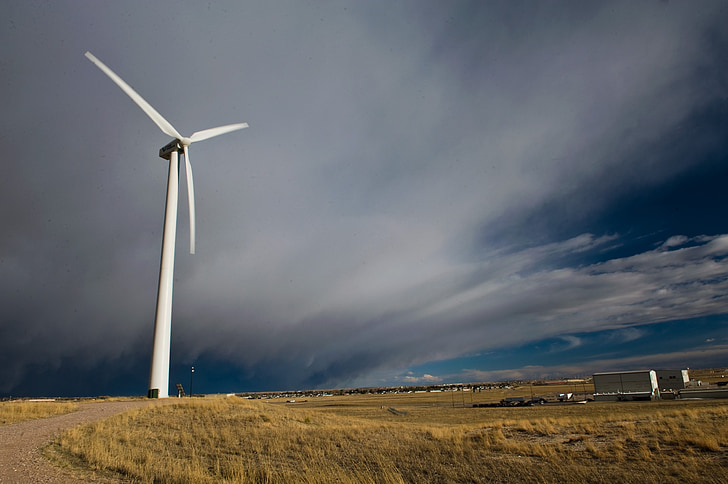 Wyoming, paisatge, turbina de vent, electricitat, poder, elèctric, vent