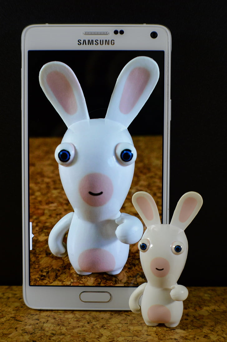 Bunny, mignon, téléphone mobile, photo, Samsung, smartphone, jouet