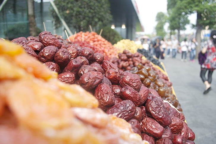 fruits secs, Chine, rue
