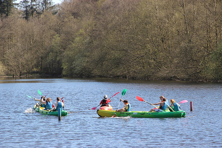 kayak, en plein air, bateau, Paddle, voile, sport, rivière