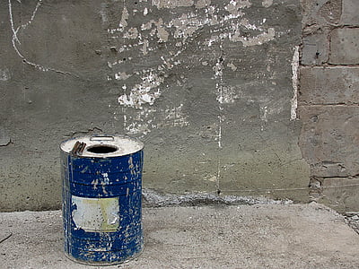 construção, parede, edifício da parede, material, fatura, lixo, lata de lixo