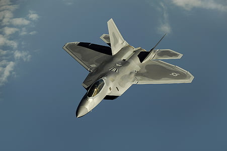 Sugárhajtású vadászgép, vadászgépek, repülőgép, f-22 raptor, katonai, légi közlekedés, küzdelem