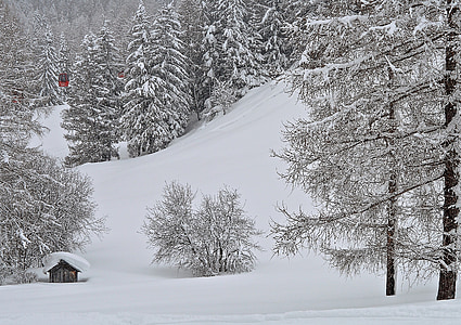 cảnh quan, tuyết, mùa đông, đi bộ đường dài, núi, núi Alps, Thiên nhiên