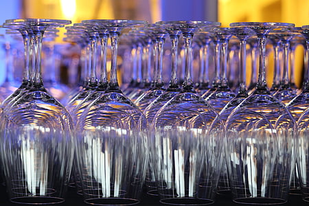 wineglasses, party, celebration, drink, crystal, wine tasting, in a row