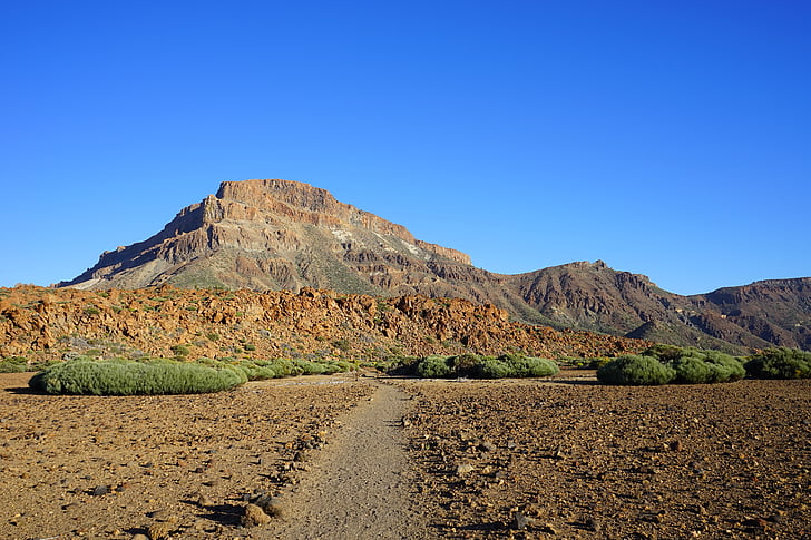 guajara, μακριά, διαδρομή, βουνό, λάβα, ροκ, ερήμου από πέτρα