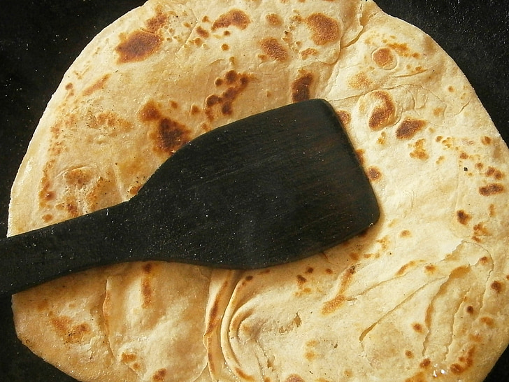 Chapati, chlieb, Indický, palacinky, jedlo, tradičné, Reštaurácia