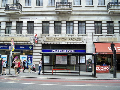Museum, Londen, Sherlock holmes, het platform, buitenkant van het gebouw, ingebouwde structuur, stad