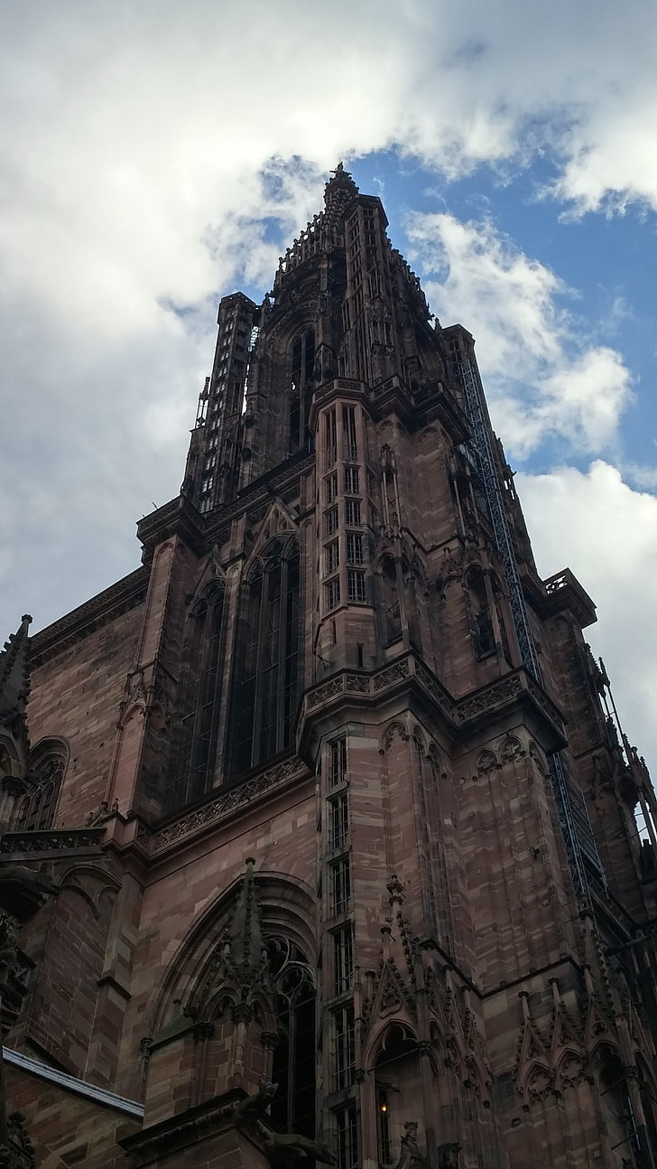 Strasbourg, székesegyház, Franciaország, Notre-dame de strasbourg, elzászi, gótikus