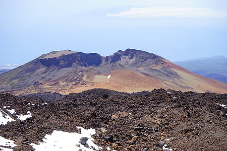 pico viejo, volcano, volcanic crater, crater, mountain, summit, chahorra