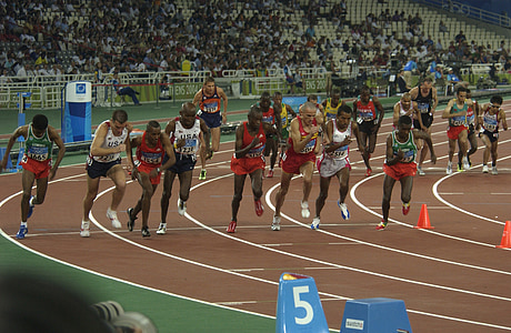 OL, 2004, Athen, Hellas, 10, kjører, Sprint
