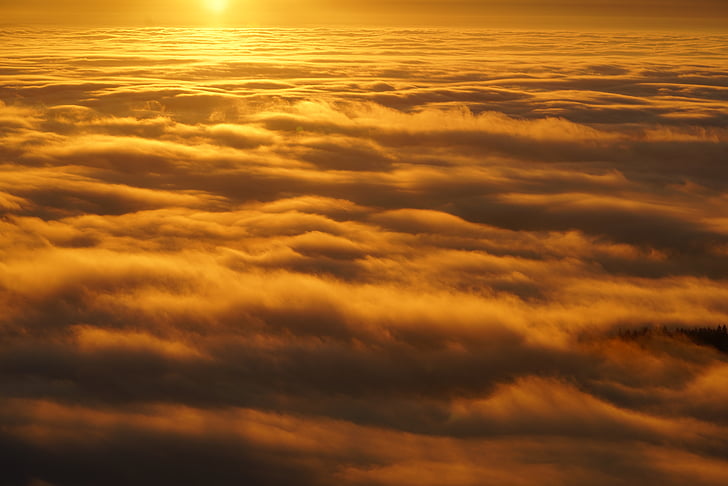 Selva marine, σύννεφα, lichdurchflutet, ηλιοφάνεια, θάλασσα της ομίχλης, φώτα ομίχλης, Νεφέλωμα λάμψη