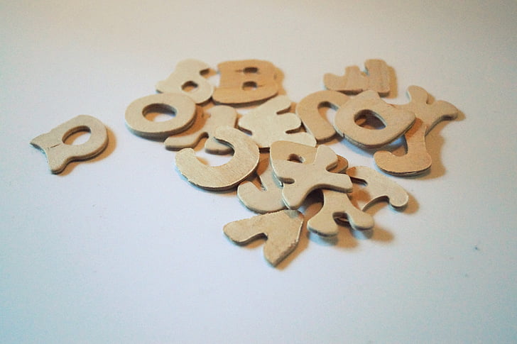 lletres, lletres d'alfabet fusta, ABC, Alfabet, personatges