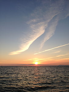 sky, sunset, sea, mediterranean, color, cloud, south