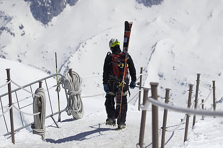 planine, skijanje, skije, snijeg, Vallee blanche, Chamonix, Zima