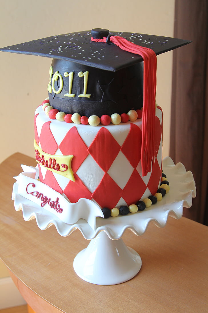 remise des diplômes, gâteau de graduation, chocolat, Sweet, anniversaire, célébration, mariage