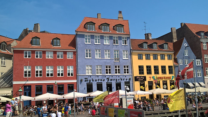 Koppenhága, városnézés, túra, Dánia, kék ég, Nevezetességek, tőke