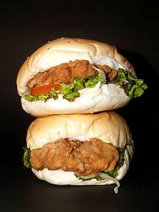 Hamburger, Bürger, Bulciņa, Grilēta, sēklas, sviestmaize, ASV