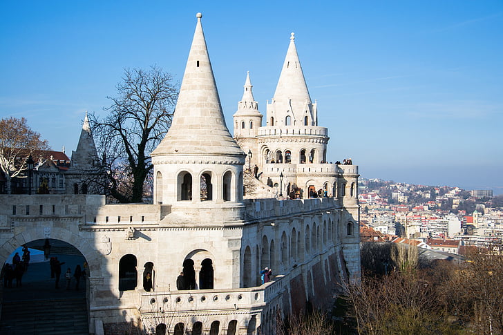 Budapest, platser av intresse, Bastei, arkitektur, Donau, byggnad, cityresa