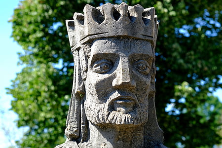 king, face, figure, expression, head, sculpture, male