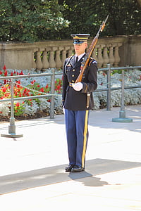 Arlington, Cementerio, protector de la, cambio, honor, militar, soldado