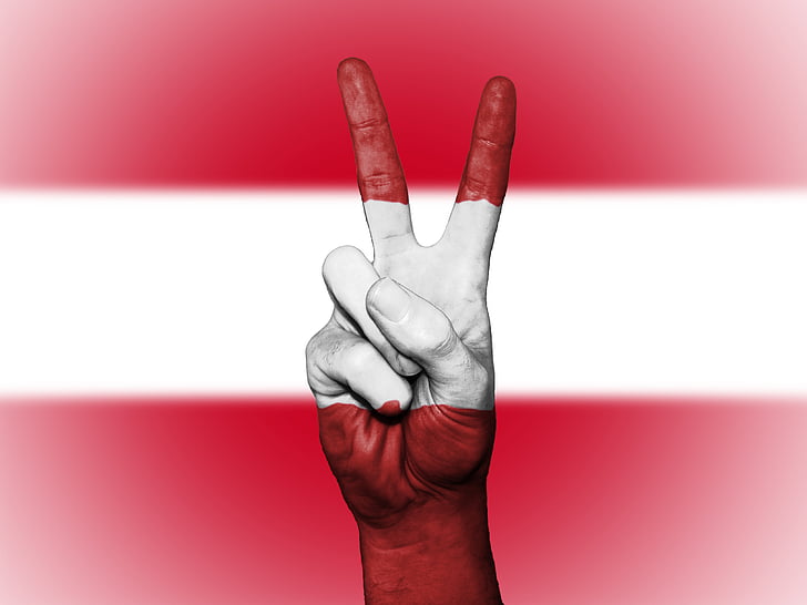 Àustria, Bandera, Pau, austríac, fons, Banner, colors