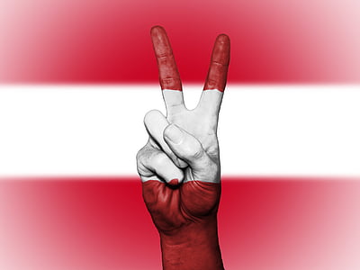 Austria, Flaga, pokoju, austriacki, tło, transparent, kolory