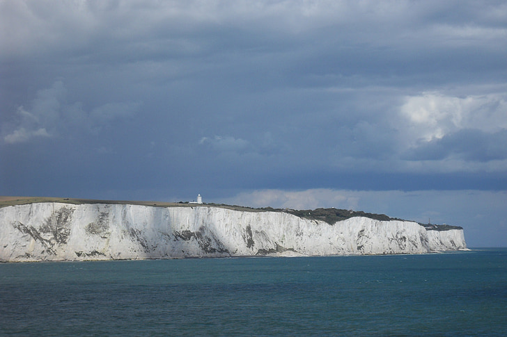Dover, vita klippor, klipporna, havet, kusten, England, Storbritannien