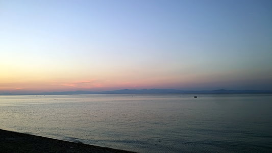Seaview, sjøen, solnedgang, vann, Sommer, landskapet, himmelen