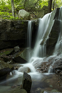 cascata, caduta dell'acqua, diretta streaming, roccia, cascata, Creek
