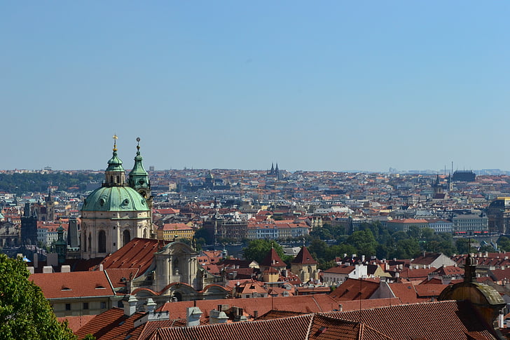 Прага, вид, Прага Чешская Республика, Церковь, Панорама, город, Тур