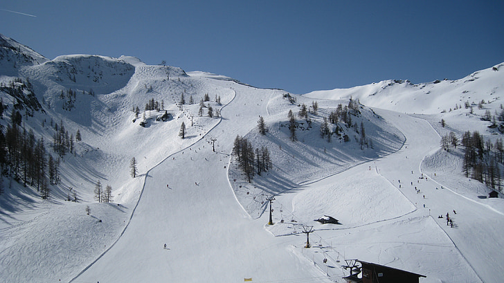 stok narciarski, Sporty zimowe, góry, alpejska, jazda na nartach, chłodny, teren narciarski
