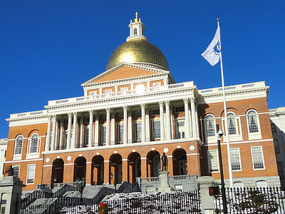 Boston, Massachusetts, State house, bangunan, pemerintah, arsitektur, Landmark