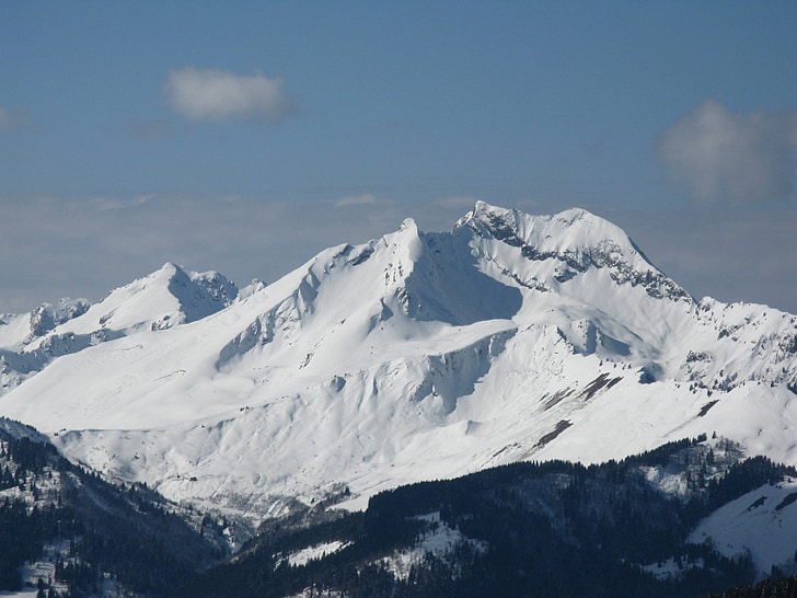 hegyi, Alpok, hó, Avoriaz, Franciaország, Ski, téli