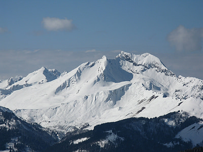 muntanya, Alps, neu, Avoriaz, França, pistes d'esquí, l'hivern